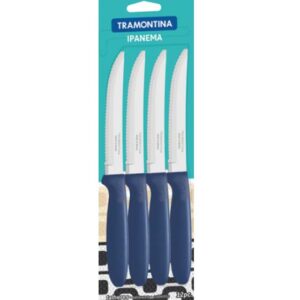 Cuchillos De Asado Tramontina Ipanema Azul 12Unds